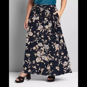 Aline Maxi Chiffon High Waisted Skirt Floral